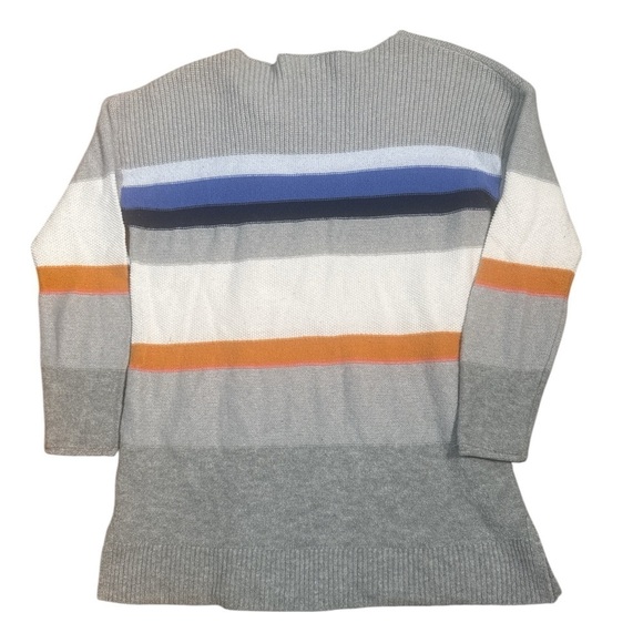 Caslon abstract striped‎ sweater Large wool mohair modal blend - Picture 2 of 9